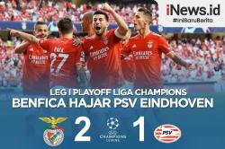 Infografis Benfica Hajar PSV Eindhoven di Playoff Liga Champions 