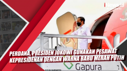 Video Perdana, Presiden Jokowi Gunakan Pesawat Kepresidenan dengan Warna Baru Merah Putih