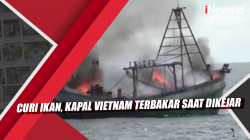 Video Curi Ikan, Kapal Vietnam Terbakar saat Dikejar