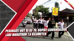 Video Peringati HUT RI ke-76, Bupati Gunungkidul Lari Marathon 7,6 Kilometer