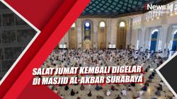 Salat Jumat Kembali Digelar di Masjid Al-Akbar Surabaya