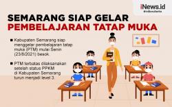 Infografis Semarang Siap Gelar Pembelajaran Tatap Muka