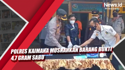Video Polres Kaimana Musnahkan Barang Bukti 4,7 Gram Sabu