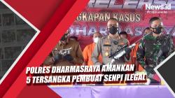 Video Polres Dharmasraya Amankan 5 Tersangka Pembuat Senpi Rakitan Ilegal