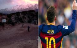 Viral! Seorang Fans Bikin Stadion Leo Messi di Pegunungan Andes