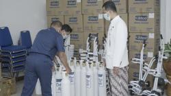 BI Solo Salurkan Bantuan Puluhan Tabung Oksigen untuk Tempat Isolasi Terpusat