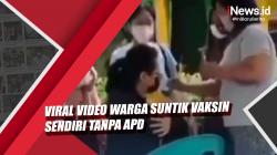 Video Viral Warga di Bekasi Suntik Vaksin Sendiri Tanpa APD