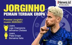 Infografis Jorginho Pemain Terbaik Eropa 2020/2021