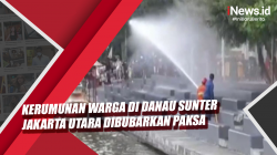 Video Kerumunan Warga di Danau Sunter Jakarta Utara Dibubarkan Paksa