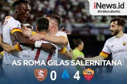 Infografis AS Roma Gilas Salernitana
