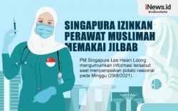 Infografis Perawat Muslimah di Singapura Boleh Pakai Jilbab
