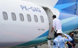 Jokowi ke Cirebon Tinjau Vaksinasi dan Resmikan Bendungan, Terbang Pakai ATR<