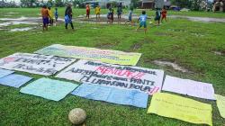 Warga Medan Tuntungan Tolak Pembangunan Rumah Panti Sosial di Lapangan Sepak Bola