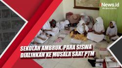 Video Sekolah di Kudus Ambruk, Para Siswa Dialihkan ke Musala saat PTM