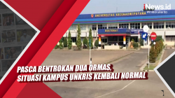 Video Pasca Bentrokan Dua Ormas, Situasi Kampus Unkris Kembali Normal