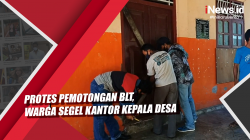 Video Protes Pemotongan BLT, Warga di Bolmong Segel Kantor Kepala Desa