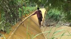 Jembatan Penghubung 2 Kecamatan di Medan Rusak, Warga Berharap Perbaikan