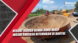 Video Heboh Penemuan Benda Mirip Wajan Raksasa di Bantul