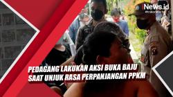 Video Pedagang Emak-Emak Lakukan Aksi Buka Baju saat Unjuk Rasa Perpanjangan PPKM di Pematangsiantar