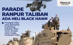 Infografis Taliban Gelar Parade Kendaraan Tempur Peninggalan AS<