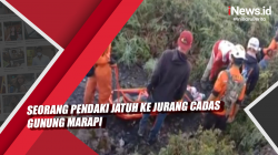 Video Seorang Pendaki Jatuh ke Jurang Cadas Gunung Marapi 