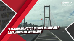 Video Pengendara Motor Diduga Bunuh Diri dari Jembatan Suramadu