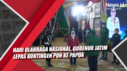 Video Hari Olahraga Nasional, Gubenur Jatim Lepas Kontingen Pon ke Papua