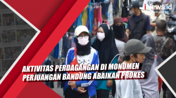 Video Aktivitas Perdagangan di Monumen Perjuangan Bandung Abaikan Prokes