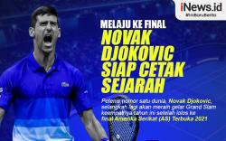 Infografis Novak Djokovic Siap Cetak Sejarah di AS Terbuka 2021