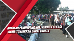Video Antrean Penumpang KRL, Stasiun Bekasi Wajib Tunjukkan Bukti Vaksin