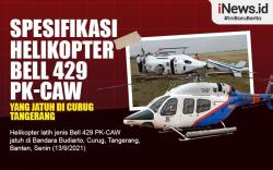 Infografis Spesifikasi Helikopter Bell 429 PK-CAW yang Jatuh di Curug Tangerang