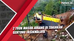 Video 2 Truk Masuk Jurang di Tanjakan Gentong Tasikmalaya
