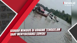 Video Sebuah Minibus di Konawe Tenggelam saat Menyeberangi Sungai