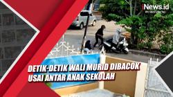 Detik-Detik Wali Murid Dibacok usai Antar Anak Sekolah di Palembang<
