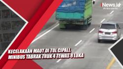  Video Kecelakaan Maut di Tol Cipali, Minibus Tabrak Truk 4 Tewas 8 Luka<