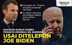 Infografis Presiden Emmanuel Macron Suruh Dubes Prancis Kembali ke AS