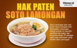 Infografis Hak Paten Soto Lamongan dan Nasi Boranan Resmi Milik Kabupaten Lamongan