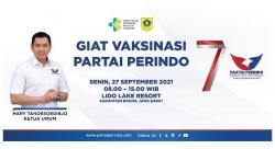 Catat! Sambut HUT ke-7, Partai Perindo Gelar Vaksinasi Massal Gratis di 7 Titik Ini