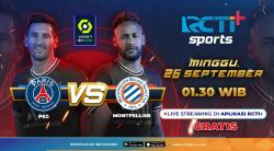 Live Streaming RCTI+ Malam Nanti: PSG Vs Montpellier 