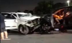 Tabrakan Beruntun di Tol Wiyoto Wiyono Jakarta, 3 Mobil Ringsek