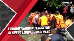 Video Evakuasi Korban Tenggelam di Curug Leuwi Bumi Banten