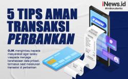 Infografis 5 Tips Aman Transaksi Perbankan