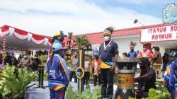 Kirab Api PON XX Papua Disambut Warga Biak Numfor