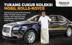 Infografis Tukang Cukur Rambut Koleksi Mobil Mewah Rolls-Royce