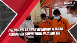 Video Polres Pelabuhan Belawan Tembak Perampok Sopir Truk di Jalan Tol