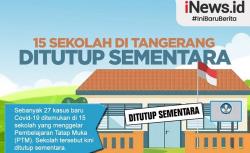Infografis 15 Sekolah di Tangerang Ditutup Sementara