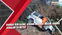 Video Diduga Rem Blong, Sebuah Minibus di Karangasem Masuk Jurang Sedalam 30 Meter