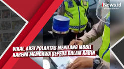 Video Viral, Aksi Polantas Menilang Mobil karena Membawa Sepeda dalam Kabin