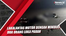 Lakalantas Motor dengan Minibus Dua Orang Luka Parah