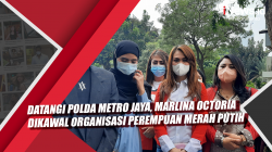 Video Datangi Polda Metro Jaya, Marlina Octoria Dikawal Organisasi Perempuan Merah Putih